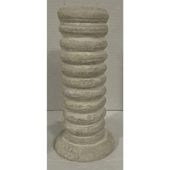 Stone Pillar Candle Holder 9.5”Candle Up To 1.5” Medium Beige Trend Candle Run - Picture 1 of 8